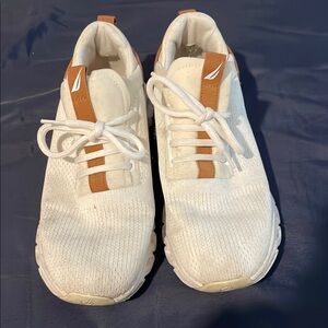 Nautica White and Tan Women's Sneakers